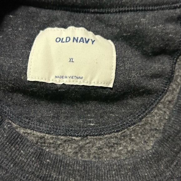 Women’s Old Navy Blue Fleece Crewneck Sweatshirt Size XL - Picture 3 of 3